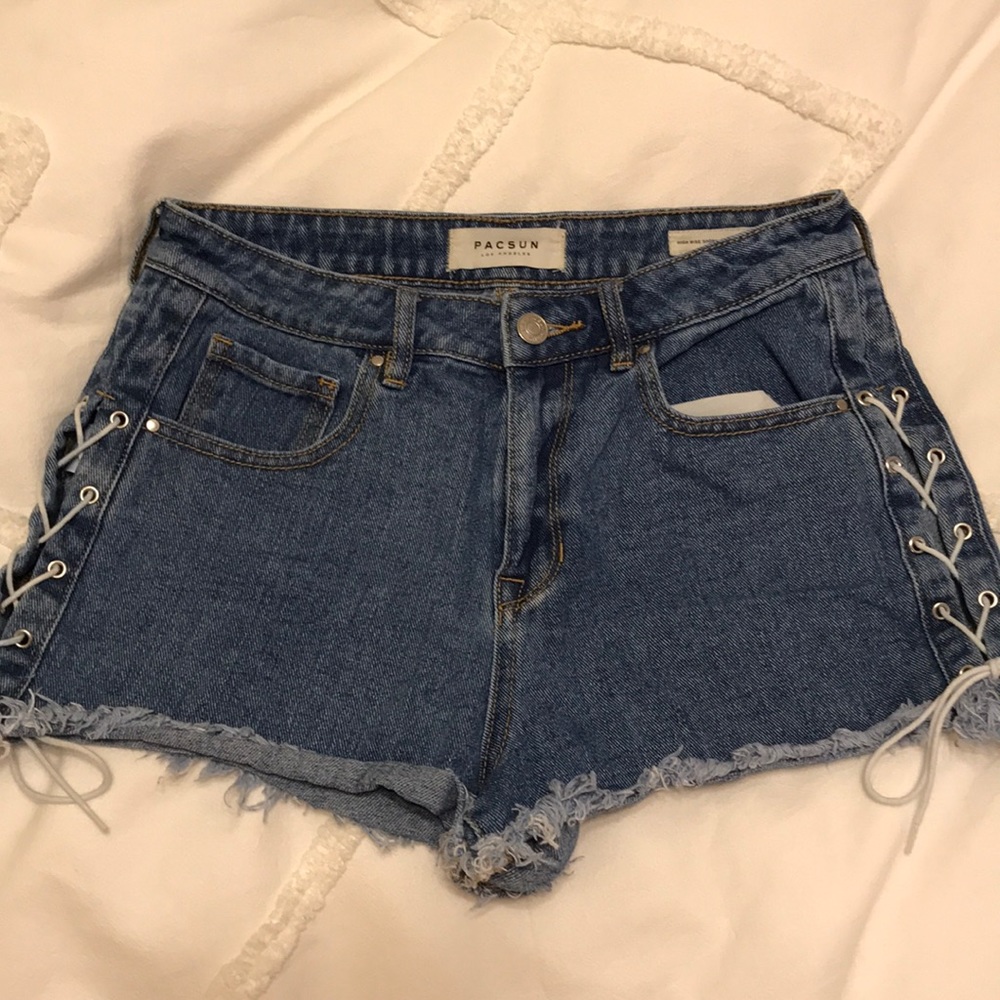pacsun tie up shorts